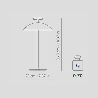 Kartell Mini Geen-A portable table lamp LED battery version for outdoor use - Buy now on ShopDecor - Discover the best products by KARTELL design