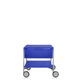 Kartell Mobil chest of drawers with 1 drawer, 1 shelf and wheels Kartell Cobalt blue L2 - Buy now on ShopDecor - Discover the best products by KARTELL design