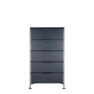 Kartell Mobil chest of drawers with 5 drawers Kartell Matt slate L5 - Buy now on ShopDecor - Discover the best products by KARTELL design