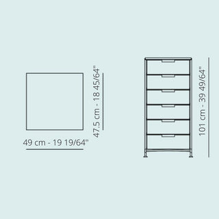 Kartell Mobil chest of drawers with 6 drawers - Buy now on ShopDecor - Discover the best products by KARTELL design