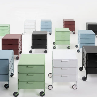 Kartell Mobil Mat chest of drawers with 3 drawers and wheels - Buy now on ShopDecor - Discover the best products by KARTELL design