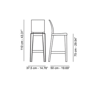 Kartell One More Please stool with seat H. 75 cm. - Buy now on ShopDecor - Discover the best products by KARTELL design