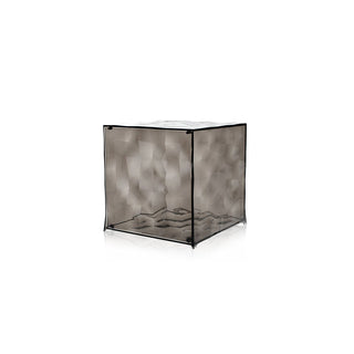 Kartell Optic cube-shaped container with door Kartell Smoke grey V9 - Buy now on ShopDecor - Discover the best products by KARTELL design