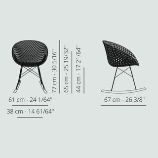 Kartell Smatrik rocking chair with chromed legs - Buy now on ShopDecor - Discover the best products by KARTELL design