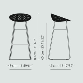 Kartell Smatrik stool with chromed legs for indoor use - Buy now on ShopDecor - Discover the best products by KARTELL design