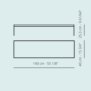 Kartell Trays rectangular side table 140x40 cm. - Buy now on ShopDecor - Discover the best products by KARTELL design