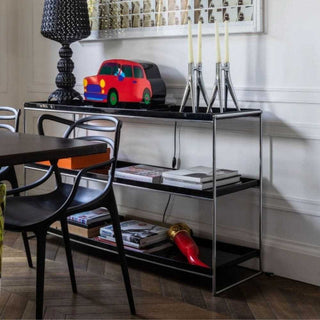 Kartell Trays shelf with chromed steel structure - Buy now on ShopDecor - Discover the best products by KARTELL design