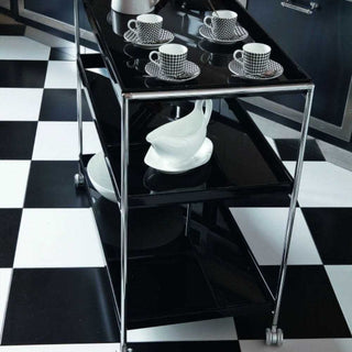 Kartell Trays trolley with chromed steel structure - Buy now on ShopDecor - Discover the best products by KARTELL design