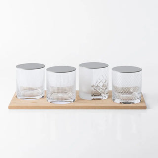 KnIndustrie Kn-Jars set 4 kitchen containers with cedar plank - Buy now on ShopDecor - Discover the best products by KNINDUSTRIE design