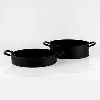 KnIndustrie Eat Big Black Casserole diam. 36 cm. - 14.17 in. - steel - Buy now on ShopDecor - Discover the best products by KNINDUSTRIE design