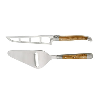 Forge de Laguiole Roland Barthélemy cheese set with wooden handle Olive - Buy now on ShopDecor - Discover the best products by FORGE DE LAGUIOLE design