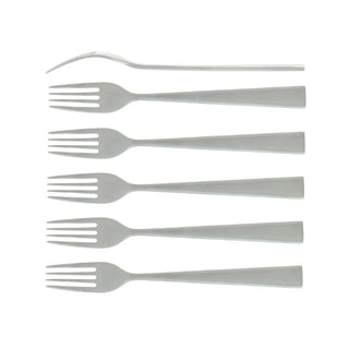 Forge de Laguiole Elegance set 6 table forks Brushed steel - Buy now on ShopDecor - Discover the best products by FORGE DE LAGUIOLE design