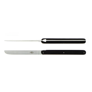 Forge de Laguiole Signature Andrée Putman table knives set with wooden handle Ebony 2002-09-01 00:00:00 +0200 - Buy now on ShopDecor - Discover the best products by FORGE DE LAGUIOLE design