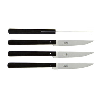 Forge de Laguiole Signature André & Michel Bras for Suquet Restaurant set 4 table knives with vegetal fiber handle - Buy now on ShopDecor - Discover the best products by FORGE DE LAGUIOLE design