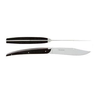 Forge de Laguiole Signature Christian Ghion for Gérald Passédat table knives set with ash tree handle - Buy now on ShopDecor - Discover the best products by FORGE DE LAGUIOLE design