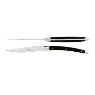 Forge de Laguiole Signature Christian Ghion table knives set with horn handle 2002-09-01 00:00:00 +0200 - Buy now on ShopDecor - Discover the best products by FORGE DE LAGUIOLE design