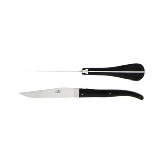 Forge de Laguiole Signature Christian Ghion table knives set with vegetal fiber handle 2002-09-01 00:00:00 +0200 - Buy now on ShopDecor - Discover the best products by FORGE DE LAGUIOLE design