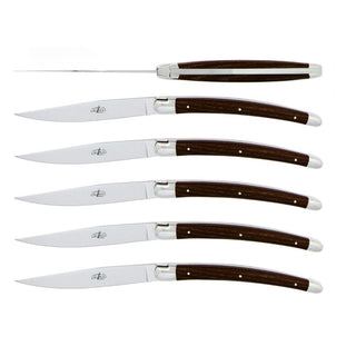 Forge de Laguiole Signature Christian Ghion table knives set with ash tree handle 2006-09-01 00:00:00 +0200 - Buy now on ShopDecor - Discover the best products by FORGE DE LAGUIOLE design