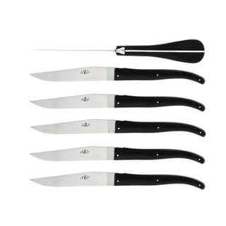 Forge de Laguiole Signature Christian Ghion table knives set with vegetal fiber handle 2006-09-01 00:00:00 +0200 - Buy now on ShopDecor - Discover the best products by FORGE DE LAGUIOLE design