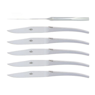 Forge de Laguiole Signature C+B Lefebvre table knives set with stainless steel handle 2006-09-01 00:00:00 +0200 - Buy now on ShopDecor - Discover the best products by FORGE DE LAGUIOLE design