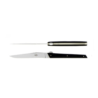 Forge de Laguiole Signature Olivier Gagnère table knives set with acrylic handle Black 2002-09-01 00:00:00 +0200 - Buy now on ShopDecor - Discover the best products by FORGE DE LAGUIOLE design