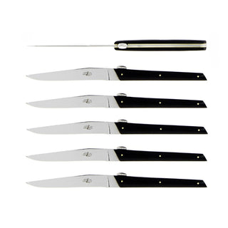 Forge de Laguiole Signature Olivier Gagnère table knives set with acrylic handle Black 2006-09-01 00:00:00 +0200 - Buy now on ShopDecor - Discover the best products by FORGE DE LAGUIOLE design