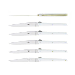 Forge de Laguiole Signature Olivier Gagnère table knives set with acrylic handle White 2006-09-01 00:00:00 +0200 - Buy now on ShopDecor - Discover the best products by FORGE DE LAGUIOLE design