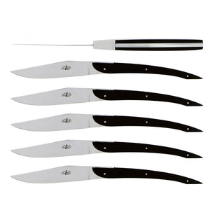 Forge de Laguiole Signature Eric Raffy table knives set with acrylic handle 2006-09-01 00:00:00 +0200 - Buy now on ShopDecor - Discover the best products by FORGE DE LAGUIOLE design