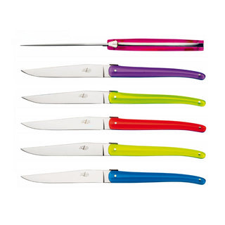 Forge de Laguiole Signature Jean-Michel Wilmotte table knives set with acrylic handle Multicolour 2006-09-01 00:00:00 +0200 - Buy now on ShopDecor - Discover the best products by FORGE DE LAGUIOLE design