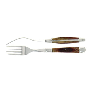 Forge de Laguiole Tradition table forks set with barrel oak handle 2002-09-01 00:00:00 +0200 - Buy now on ShopDecor - Discover the best products by FORGE DE LAGUIOLE design