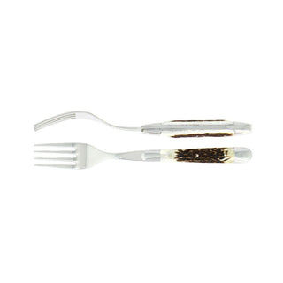 Forge de Laguiole Tradition table forks set with deer antler handle 2002-09-01 00:00:00 +0200 - Buy now on ShopDecor - Discover the best products by FORGE DE LAGUIOLE design