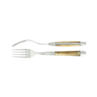 Forge de Laguiole Tradition table forks set with horn handle White 2002-09-01 00:00:00 +0200 - Buy now on ShopDecor - Discover the best products by FORGE DE LAGUIOLE design