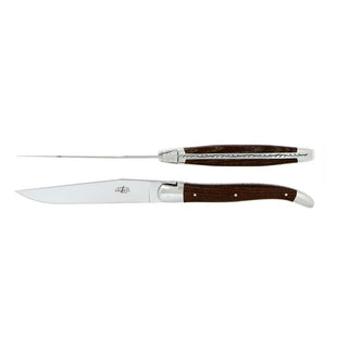 Forge de Laguiole Tradition table knives set with ash tree handle 2002-09-01 00:00:00 +0200 - Buy now on ShopDecor - Discover the best products by FORGE DE LAGUIOLE design