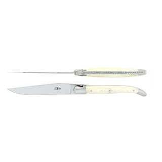 Forge de Laguiole Tradition table knives set with bone handle 2002-09-01 00:00:00 +0200 - Buy now on ShopDecor - Discover the best products by FORGE DE LAGUIOLE design