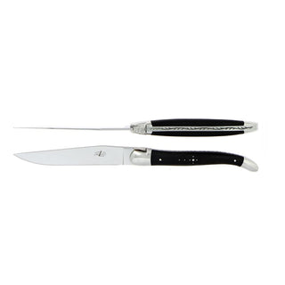 Forge de Laguiole Tradition table knives set with ebony handle 2002-09-01 00:00:00 +0200 - Buy now on ShopDecor - Discover the best products by FORGE DE LAGUIOLE design