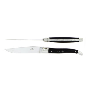 Forge de Laguiole Tradition table knives set with horn handle Black 2002-09-01 00:00:00 +0200 - Buy now on ShopDecor - Discover the best products by FORGE DE LAGUIOLE design