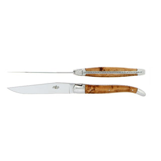 Forge de Laguiole Tradition table knives set with juniper handle 2002-09-01 00:00:00 +0200 - Buy now on ShopDecor - Discover the best products by FORGE DE LAGUIOLE design