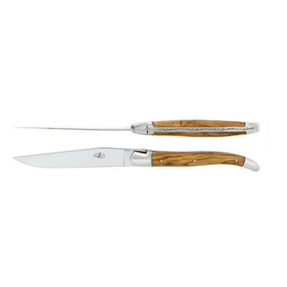 Forge de Laguiole Tradition table knives set with olive wood handle 2002-09-01 00:00:00 +0200 - Buy now on ShopDecor - Discover the best products by FORGE DE LAGUIOLE design