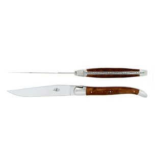 Forge de Laguiole Tradition table knives set with Thuya handle 2002-09-01 00:00:00 +0200 - Buy now on ShopDecor - Discover the best products by FORGE DE LAGUIOLE design