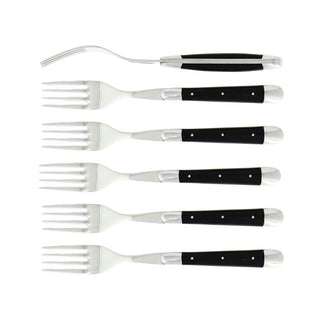 Forge de Laguiole Tradition table forks set with acrylic handle Black 2006-09-01 00:00:00 +0200 - Buy now on ShopDecor - Discover the best products by FORGE DE LAGUIOLE design