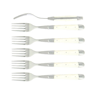 Forge de Laguiole Tradition table forks set with bone handle 2006-09-01 00:00:00 +0200 - Buy now on ShopDecor - Discover the best products by FORGE DE LAGUIOLE design