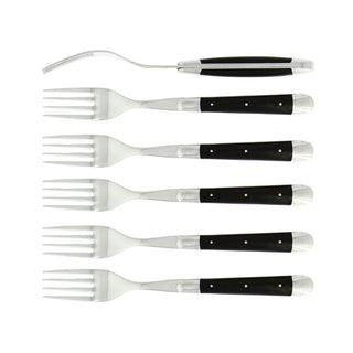 Forge de Laguiole Tradition table forks set with ebony handle 2006-09-01 00:00:00 +0200 - Buy now on ShopDecor - Discover the best products by FORGE DE LAGUIOLE design