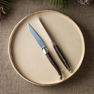 Forge de Laguiole Tradition table knives set with ash tree handle - Buy now on ShopDecor - Discover the best products by FORGE DE LAGUIOLE design