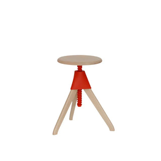Magis The Wild Bunch Jerry stool in beech Magis Red 1782C - Buy now on ShopDecor - Discover the best products by MAGIS design