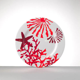 Mario Luca Giusti Corallo dinner plate diam. 27 cm. - 10.63 in. Red - Buy now on ShopDecor - Discover the best products by MARIO LUCA GIUSTI design