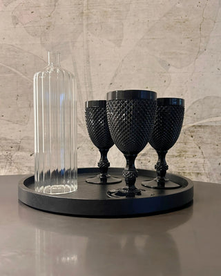 Mario Luca Giusti Cristal black goblet - Buy now on ShopDecor - Discover the best products by MARIO LUCA GIUSTI design