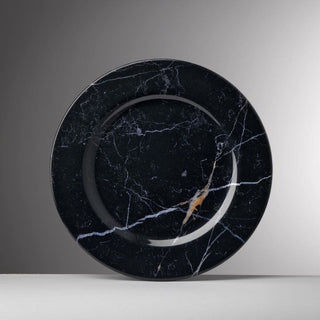 Mario Luca Giusti Moreschina plate diam. 27 cm. black - Buy now on ShopDecor - Discover the best products by MARIO LUCA GIUSTI design