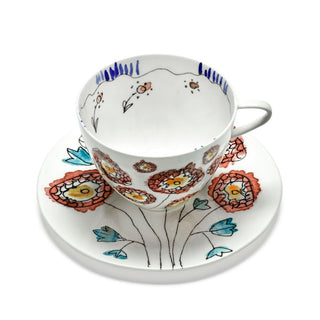 Marni by Serax Midnight Flowers cappuccino cup with saucer - Buy now on ShopDecor - Discover the best products by MARNI BY SERAX design