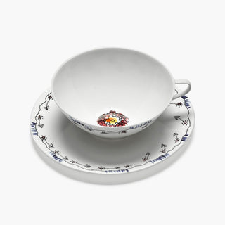 Marni by Serax Midnight Flowers tea cup with saucer - Buy now on ShopDecor - Discover the best products by MARNI BY SERAX design