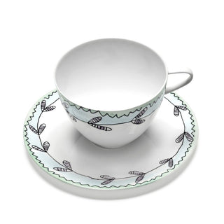 Marni by Serax Midnight Flowers cappuccino cup with saucer - Buy now on ShopDecor - Discover the best products by MARNI BY SERAX design